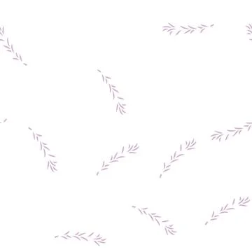 Rosemary branch glyph seamless pattern Stock Illustration