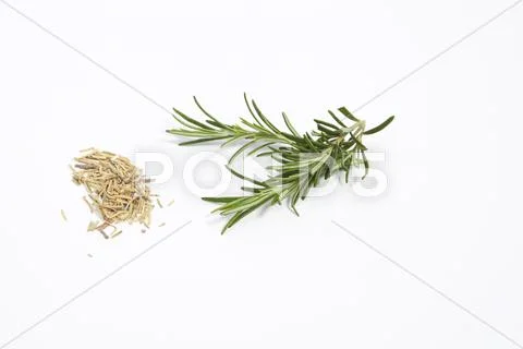 Rosemary dried and fresh Stock Photos