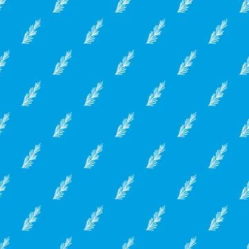Rosemary spice pattern seamless blue Stock Illustration