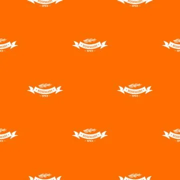 Rosemary spice pattern vector orange Illustrazione stock