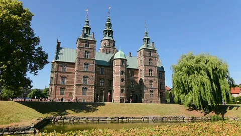 Rosenborg Castle, one of the most important landmarks of Copenhagen, Denmark Stock Footage 99684334
