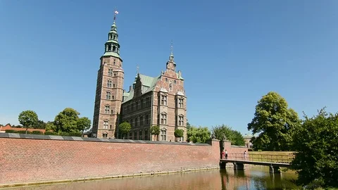 Rosenborg Castle, one of the most important landmarks of Copenhagen, Denmark Stock Footage 99685460