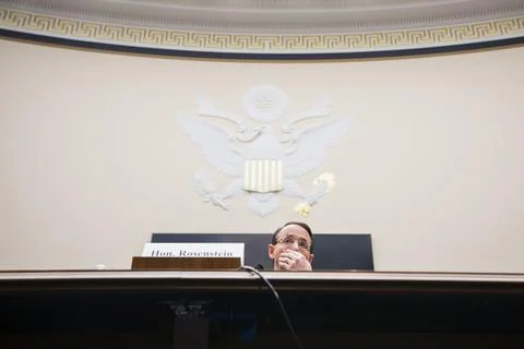 Rosenstein testifies on Russian interference in 2016 election, Washington, USA - Stock Photos