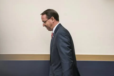Rosenstein testifies on Russian interference in 2016 election, Washington, USA - Stock Photos