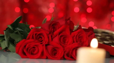 Roses and Chocolate Stock-Footage 61671877