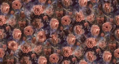 Roses and hips Stock Illustration