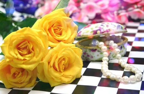 Roses and Perfume Stock Photos