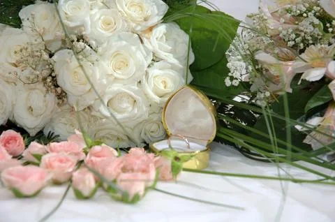 Roses and ring Stock Photos
