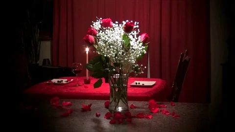 Roses and wine 2 Stock-Footage 84525406