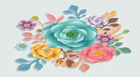 Roses background colorful classical decor Illustrazione stock
