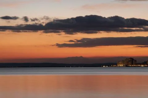 Roses beach in sunset Foto stock