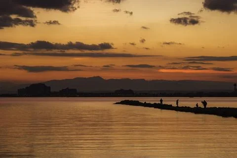Roses beach in sunset Foto stock