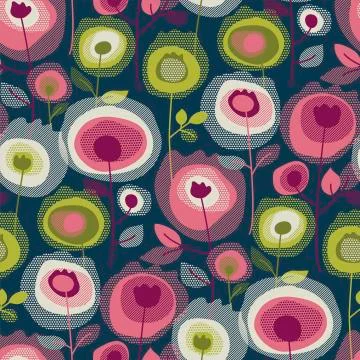 Roses in blossom seamless pattern Stock Illustration