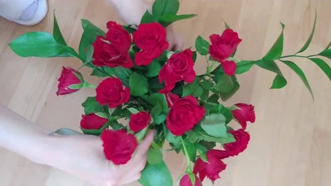 Roses Bouquet Stock Footage 138033371