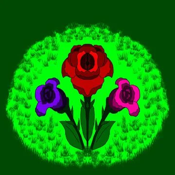 Roses in the clearing Stock-Illustration