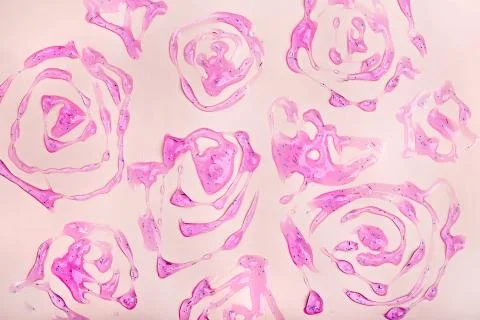 Roses drawing pattern Stock Photos