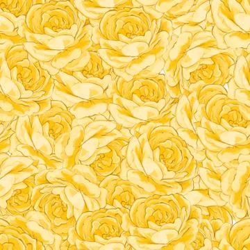 Roses, floral background, seamless pattern. Stock Illustration