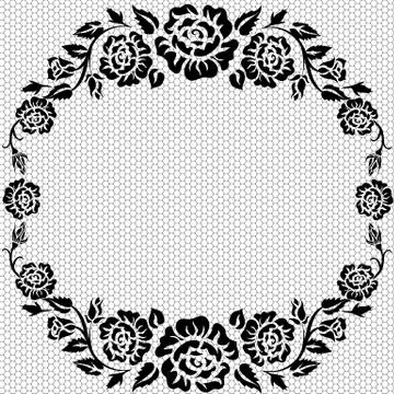 Roses frame Stock Illustration
