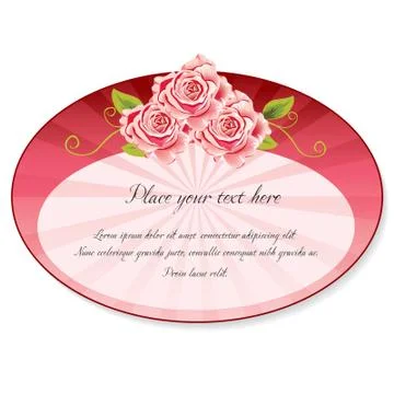 Roses in frame Stock Illustration