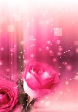 Roses in a Magic Light Stock Illustration