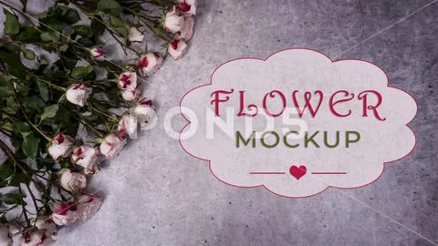 Roses Mockup PSD Template