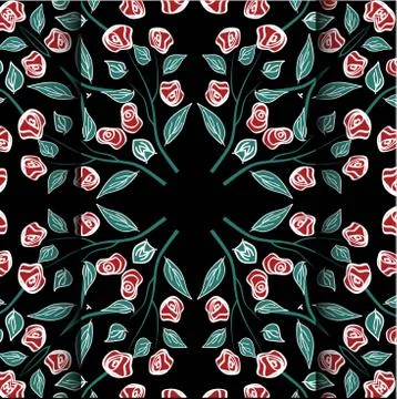 Roses pattern Stock Illustration