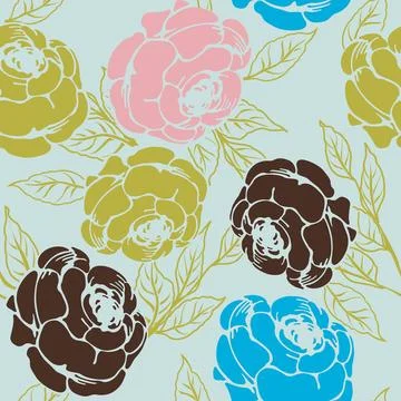 Roses pattern Seamless background with roses, pattern Copyright: xZoonar.c... 写真素材
