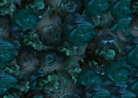 Roses seamless background. Tender pattern Blue roses Illustrazione stock