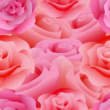 Roses seamless pattern Stock Illustration