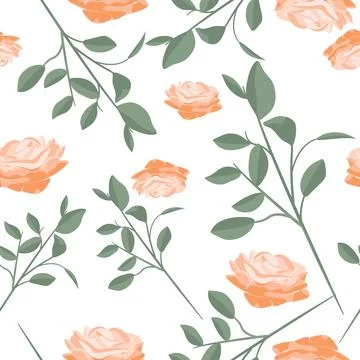 Roses seamless pattern. Stock Illustration