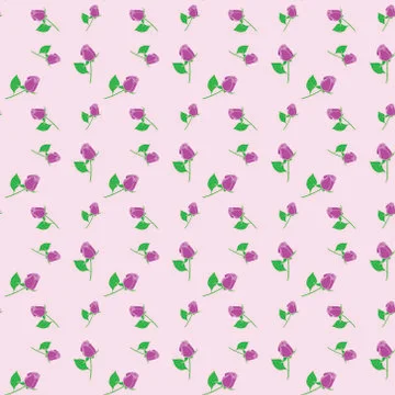 Roses seamless vector geometric background - pattern for continuous replicate on Stock Illustration