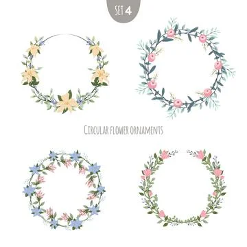 Roses, solidaster, eucalyptus, iris, heather, ruscus, nasturtium, freesia and Stock Illustration