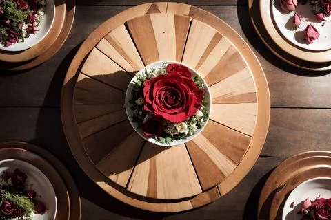 Roses on the table Foto stock