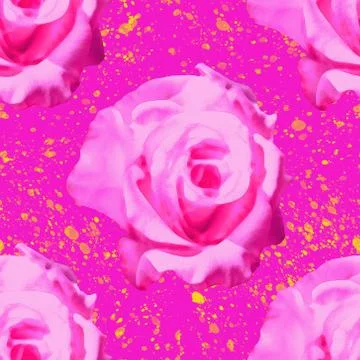 Roses on vibrant 스톡 일러스트
