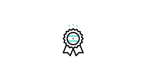 Rosette Animated Icon Stock Footage 320235432