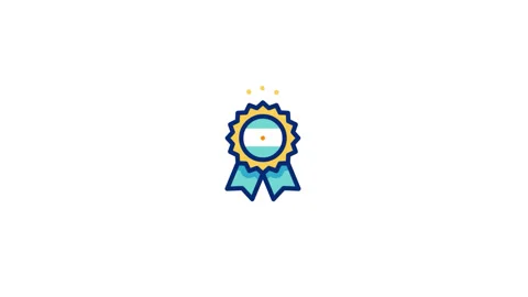 Rosette Animated Icon Stock Footage 320235439