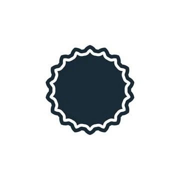 Rosette Badge Icon Design Template Elements Stock Illustration