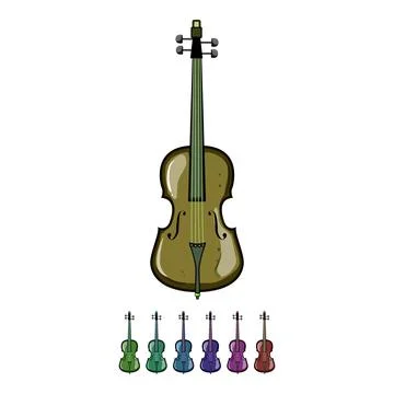 Rosette cello cartoon vector graphic Stock Illustration