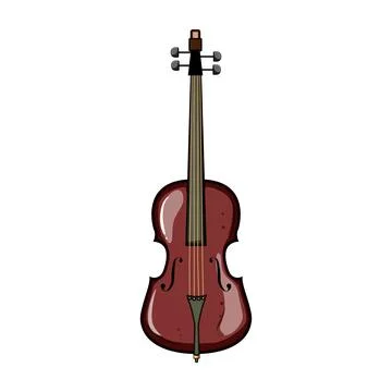 Rosette cello cartoon vector illustration Stock Illustration