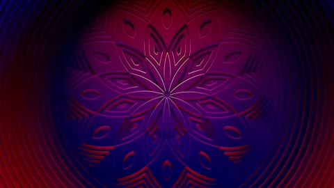 Rosette - flower. A figure extruded from a plane. Stock-Footage 170111883