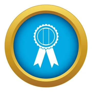 Rosette icon blue vector isolated Stock Illustration
