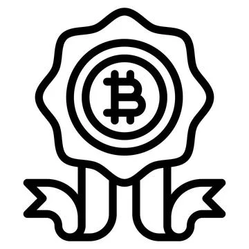 Rosette icon, Cryptocurrency related vector Stock Illustration