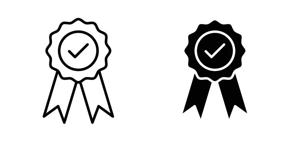 Rosette icon for design projects and web UI Stock Illustration
