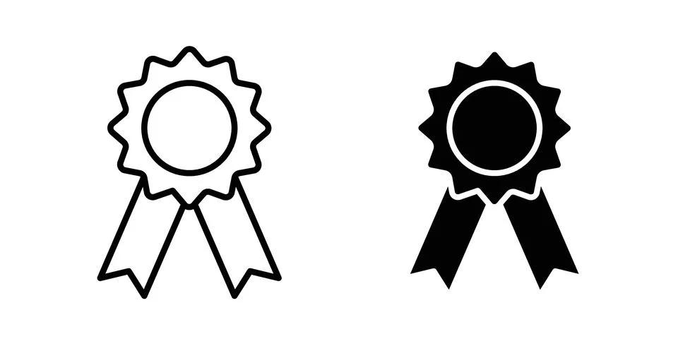 Rosette icon design. Simple Vector illustrations.. Stock Illustration