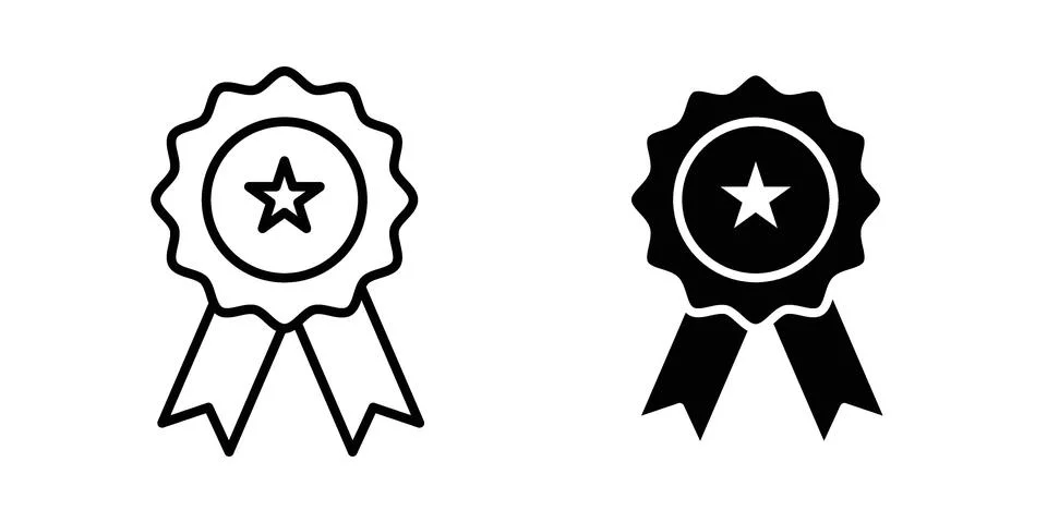 Rosette icon set, collection of vector icons Stock Illustration