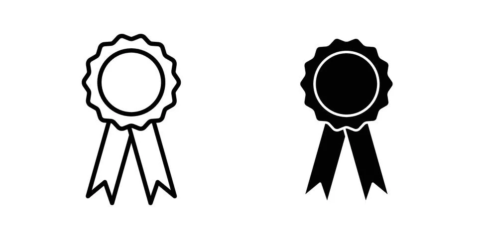 Rosette icon set. Vector EPS 10 Stock Illustration