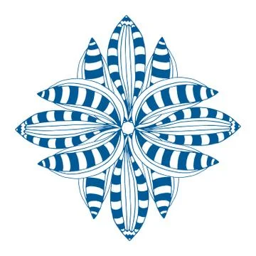 Rosette ornament. イラスト素材