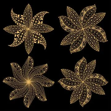 Rosette ornament. Illustrazione stock