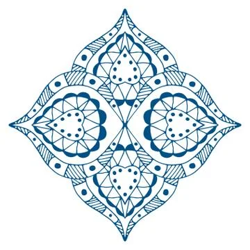 Rosette ornament Ilustração Stock