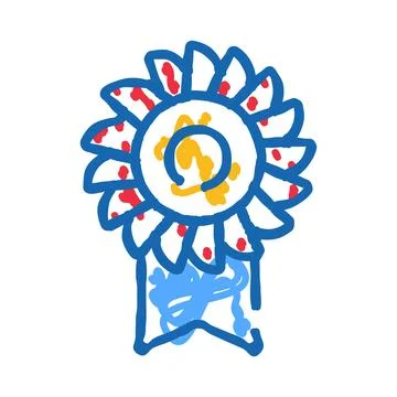 Rosette ribbon representing achievement and victory Stock Illustration